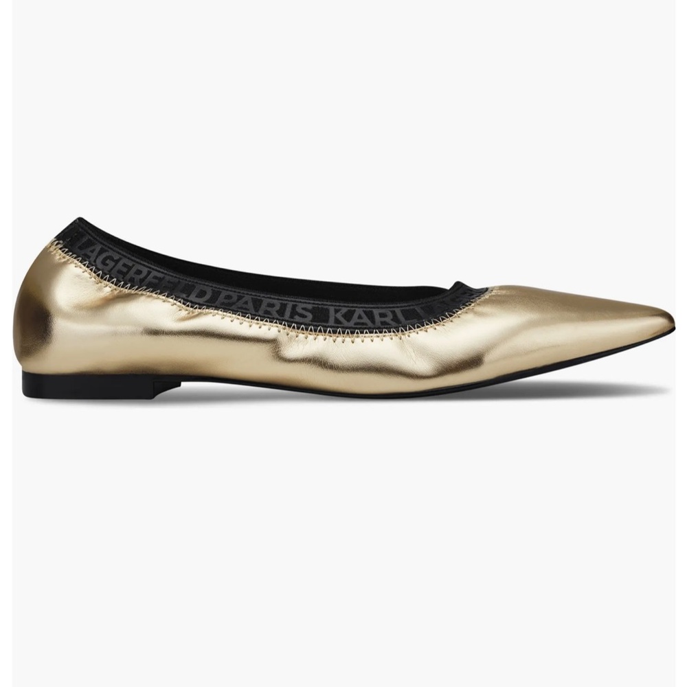 NEW KARL LAGERFELD Vinette Pointed Toe Flat Size 7.5